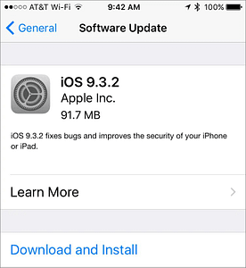iOS 932 update