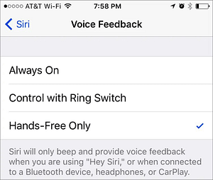 Siri Voice Feedback